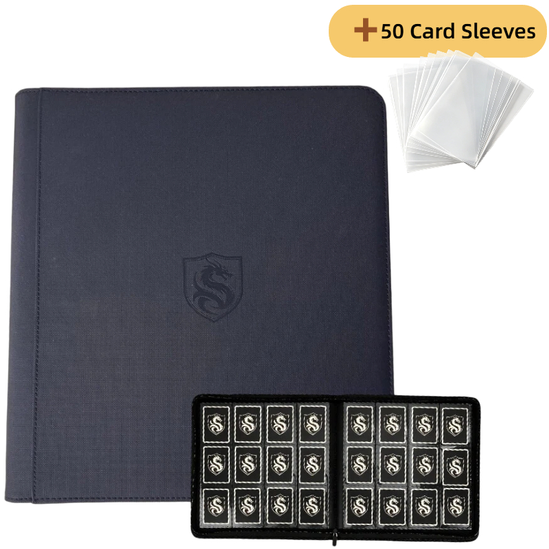 Card Penny Sleeve - แฟ้มใส่การ์ดแบบใส่ด้านข้างระดับพรีเมียม 12 ช่อง, หน้ากระดาษหนา 20 หน้า,