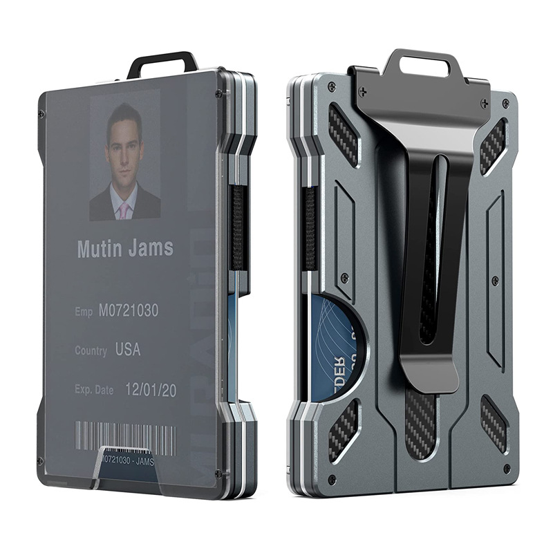 Card Top Loader - กระเป๋าใส่บัตร RFID แฟชั่น ใส่บัตรเครดิตได้หลายใบ วัสดุอะลูมิเนียม ดีไซน์มินิมอล