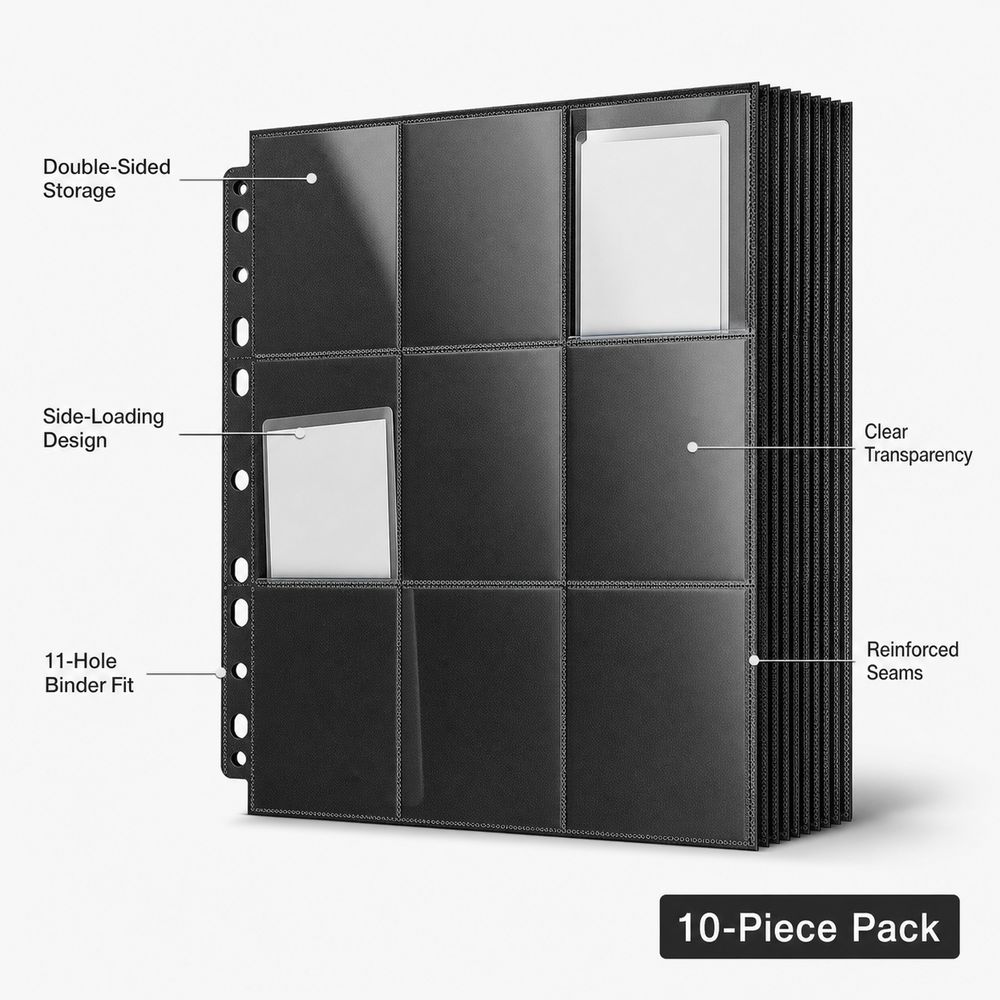 10 ชิ้น แผ่นใส่การ์ดขนาด A4 แบ - Trading Card Binder บทวิจารณ์และราคา
