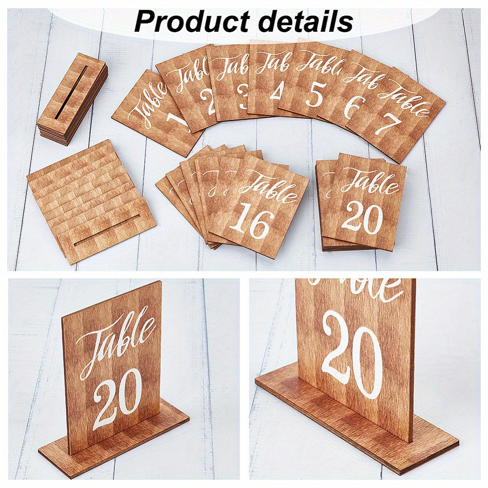 การ์ดหมายเลขโต๊ะไม้พิมพ์ลายแบบ - Graded Card Display บทวิจารณ์และราคา