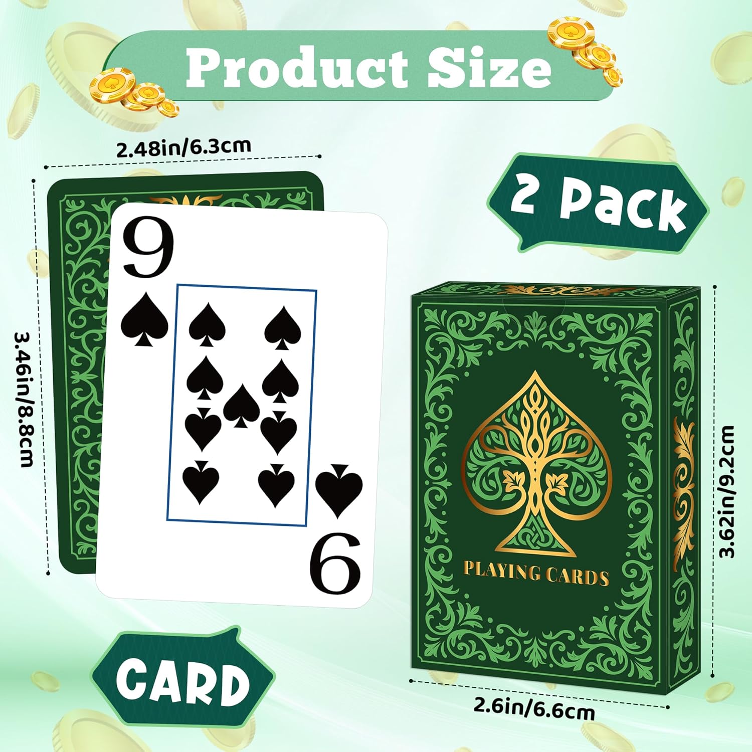 ไพ่สำรับ 2 แพ็ค |   ไพ่พิมพ์ขน - Graded Card Display บทวิจารณ์และราคา