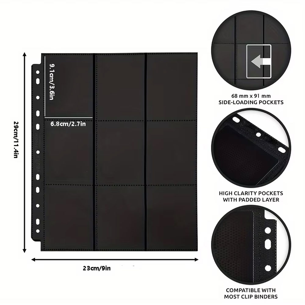 10แพ็คสีดำ9กระเป๋า A4ช่องเก็บก - Trading Card Binder บทวิจารณ์และราคา